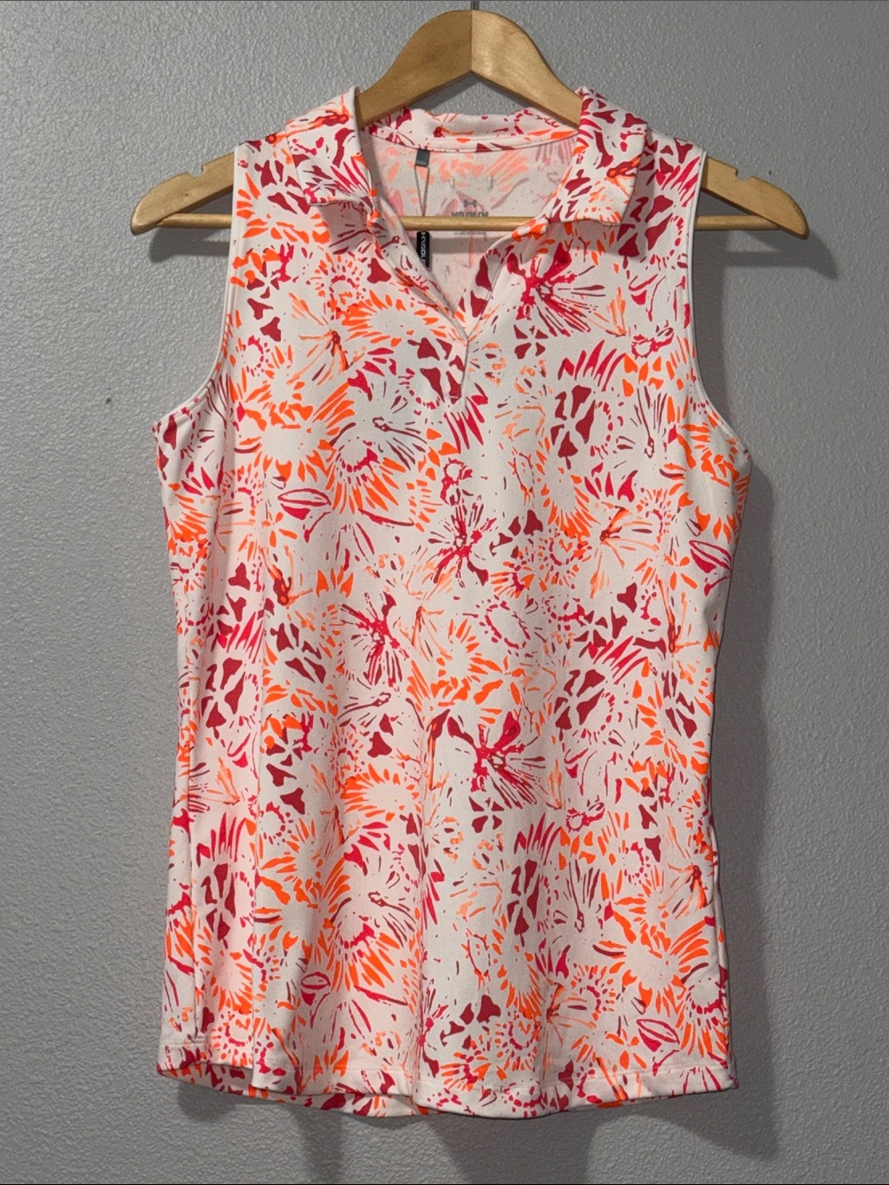 Under Armour Sleeveless Collared Tank Top Sz M Golf Tennis Sports NWT